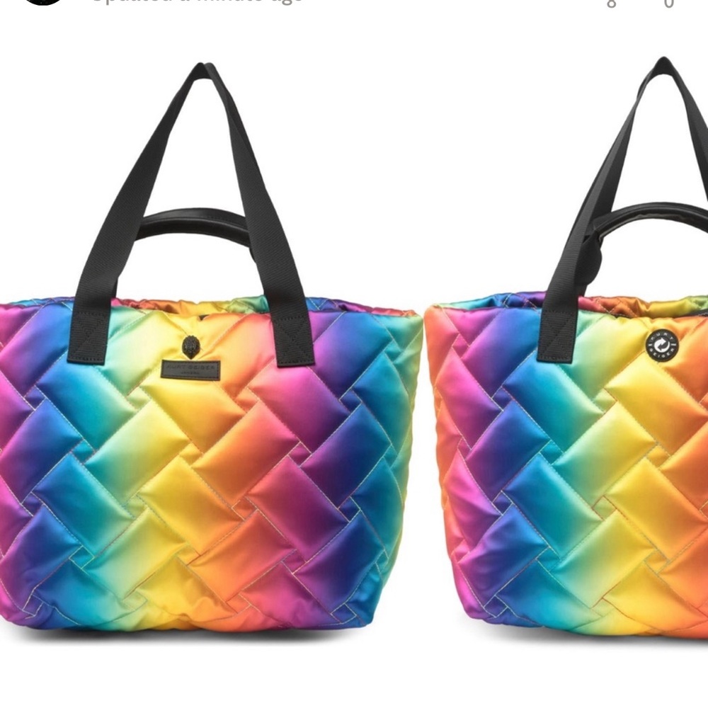 Kurt Geiger London quilted Rainbow shopper bag